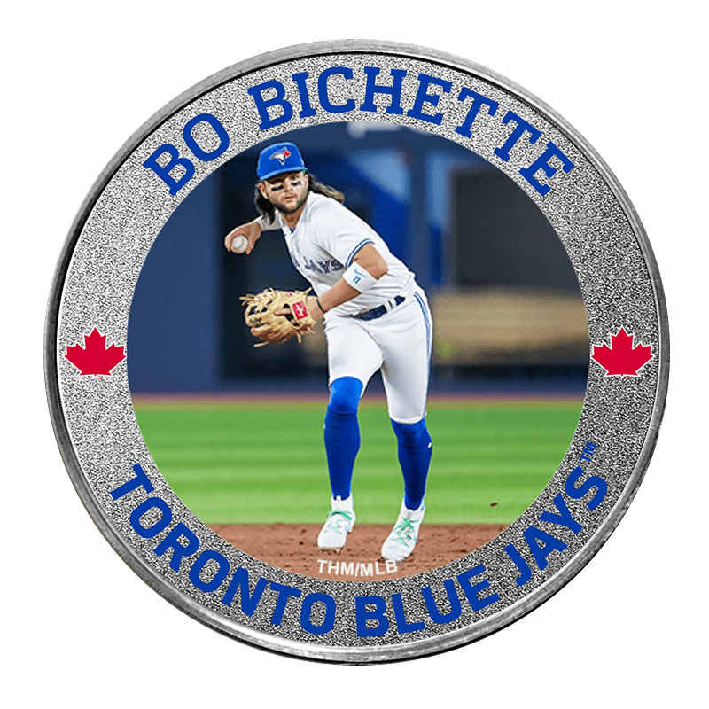Image pour Rond d’argent pur à 99,9 % de 1 oz coloré d’un joueur des Blue Jays de Toronto – Bo Bichette à partir de Métaux précieux TD